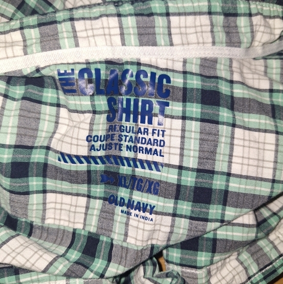 Old navy  men's plaid button-down XL - Picture 5 of 5